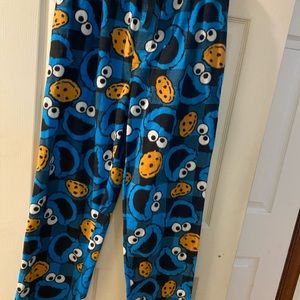 Cookie Monster Mens Size Medium Lounge Pj Pants
